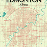 Ourposter 39 Edmonton City Map 39 Graphic Art Print Poster In Throughout