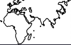 Outline Map European African And Asian Continent Vector Image