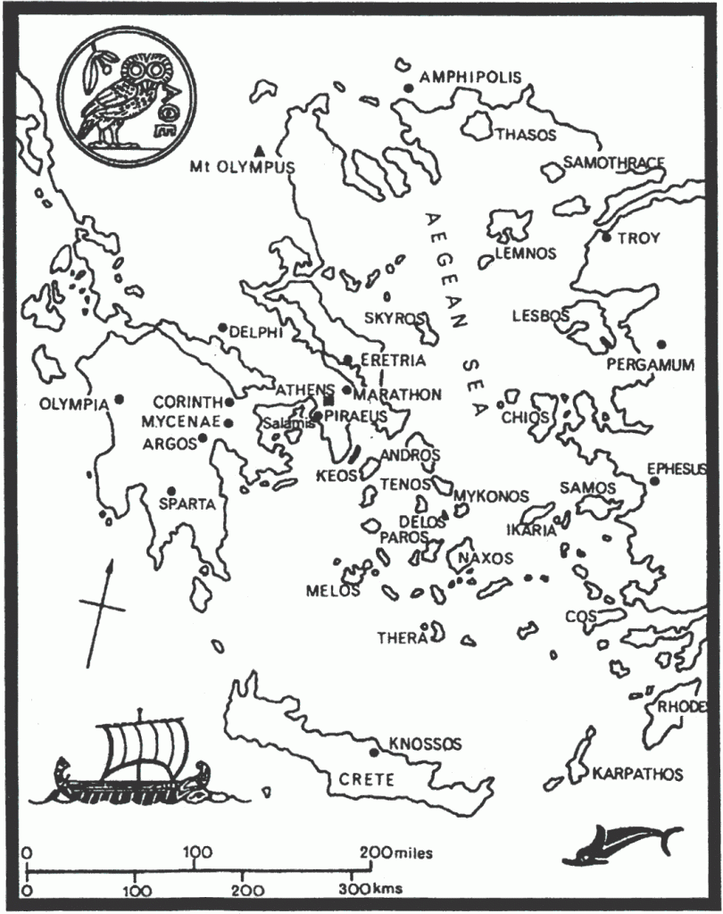 Outline Map Of Ancient Greece Printable Printable Maps