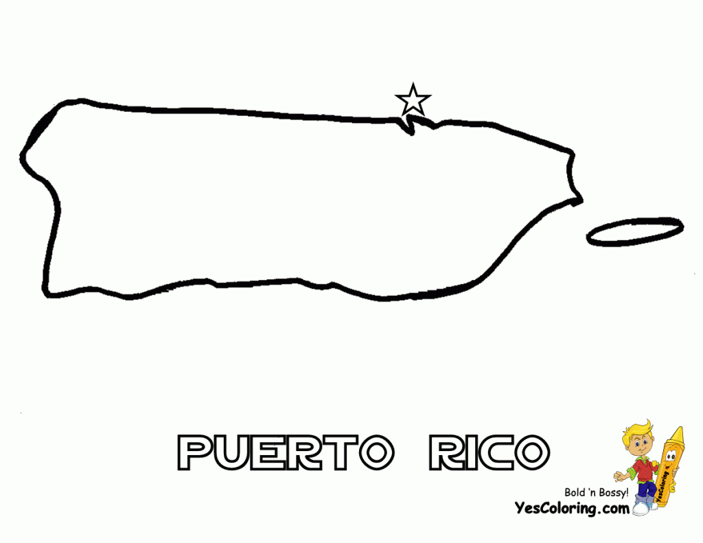 Outline Map Of Puerto Rico Printable Printable Maps