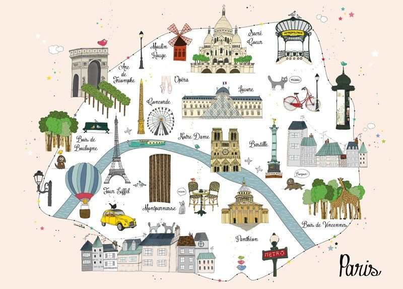 Paris City Map For Children Paris Plan Am lie Biggs Carte Paris 