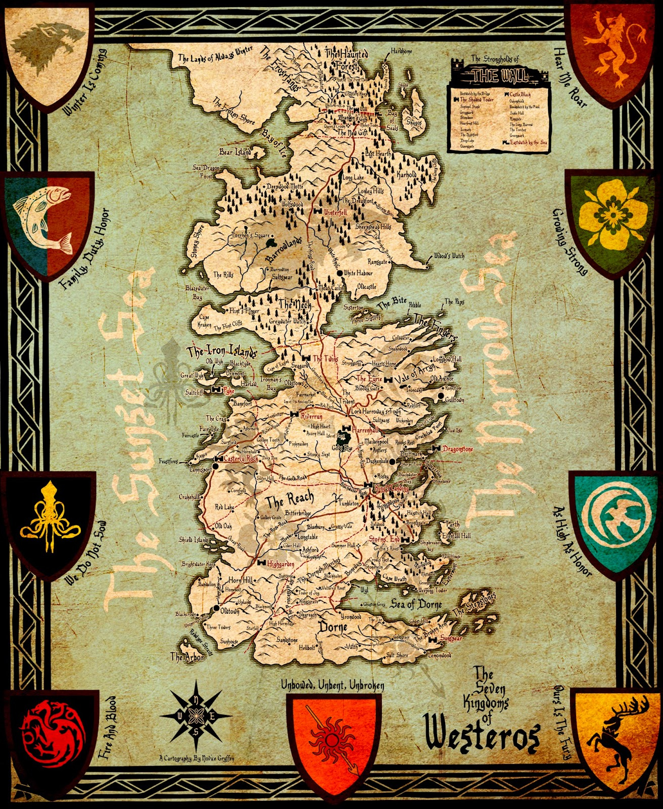 PaulyHart Game Of Thrones Map Ice And Fire