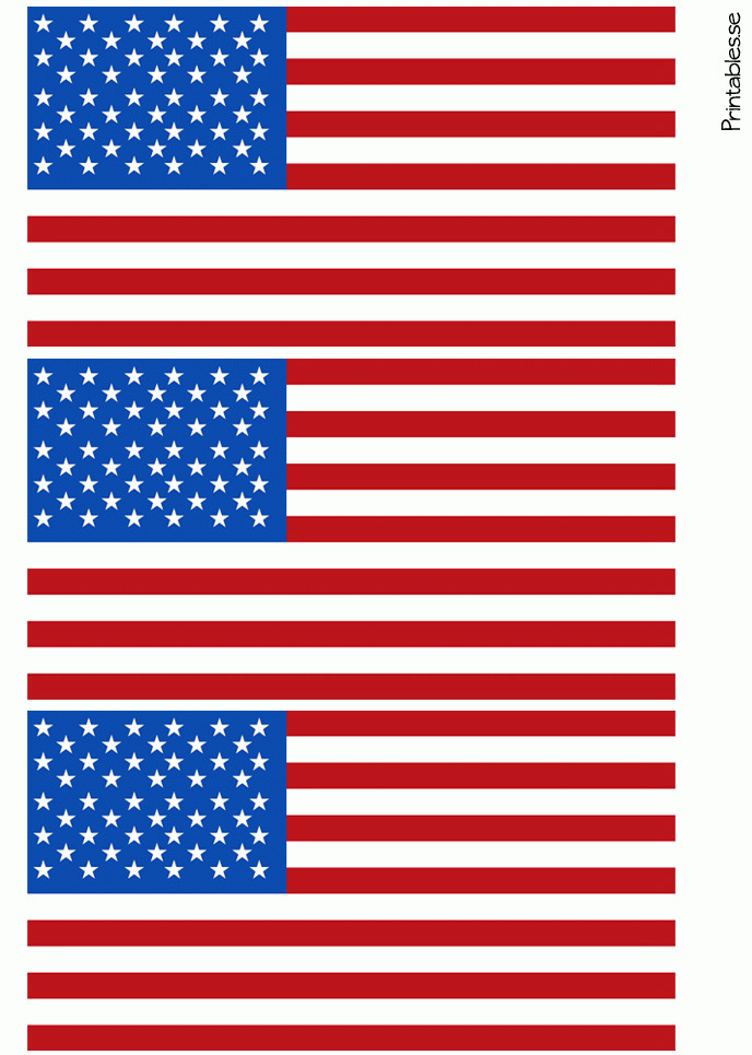 Pennants Withthe American Flag 2 free Printable 