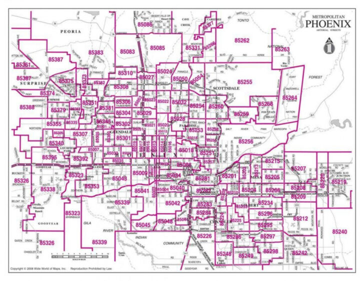 Greater Phoenix Area Map Printable