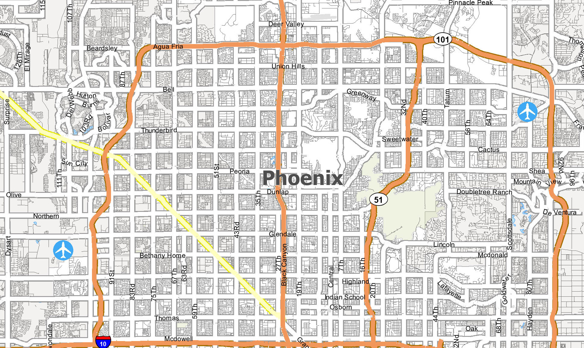 Phoenix Arizona Map GIS Geography