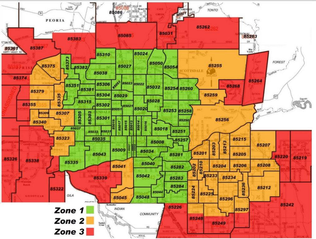 Printable Phoenix Zip Code Map Adams Printable Map 0222