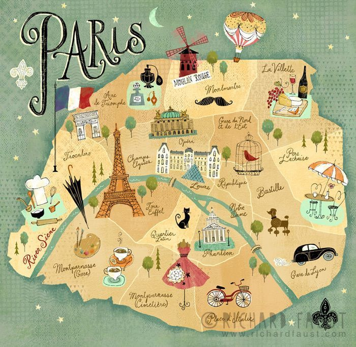 Pin By BoyVsGlobe On Viaje Paris Map Illustrated Map Paris Travel