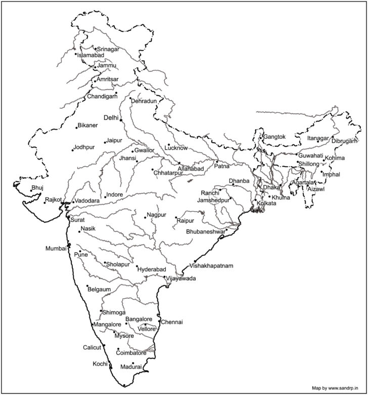 India River Map Outline