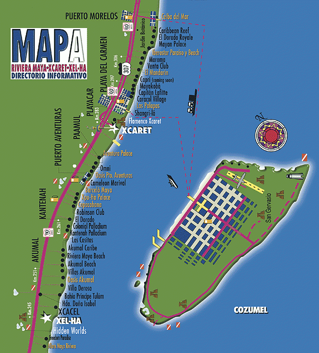 Playa Del Carmen Map