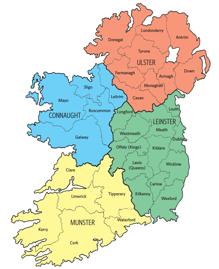 Plotting Your Irish Roots An Irish Counties Map