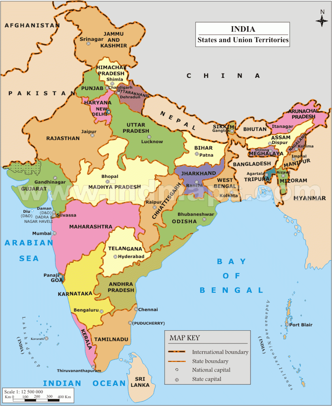 Political Map Of India And Indian Cultural Studies