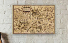 Poster Mapa De Hogwarts Harry Potter A4 No Elo7 Wood Design Quadros