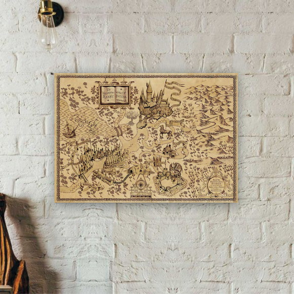 Poster Mapa De Hogwarts Harry Potter A4 No Elo7 Wood Design Quadros 