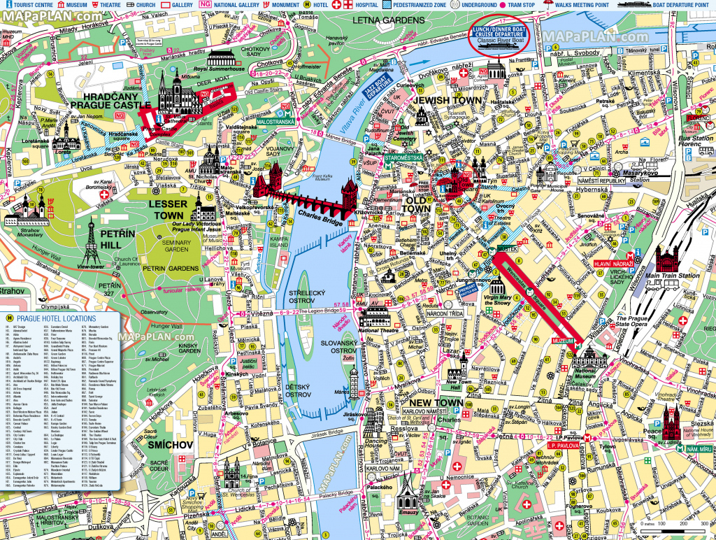 Prague City Center Map With Prague City Map Printable Printable Maps