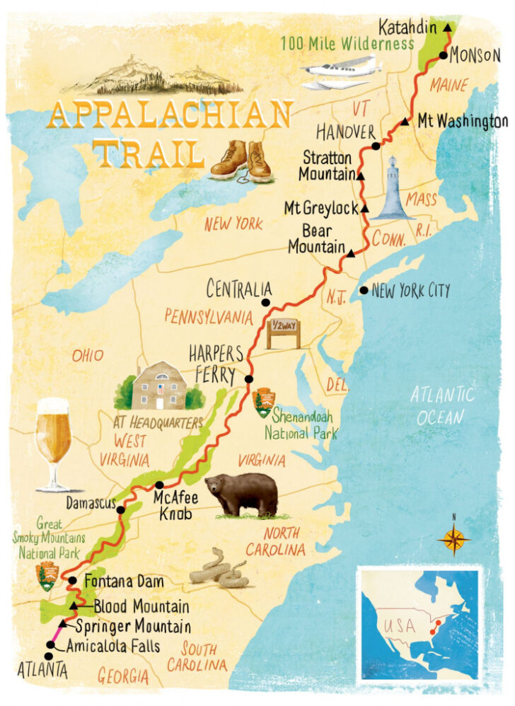 Printable Appalachian Trail Map