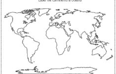 Printable Blank Map Of Continents And Oceans To Label Pdf