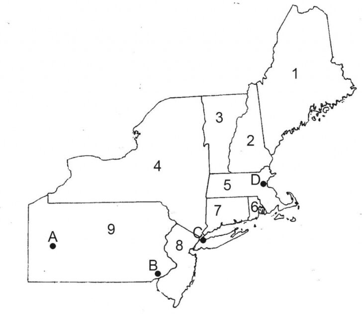 Printable Map Of Northeast States