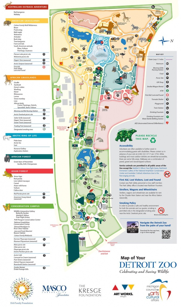 Printable Detroit Zoo Map