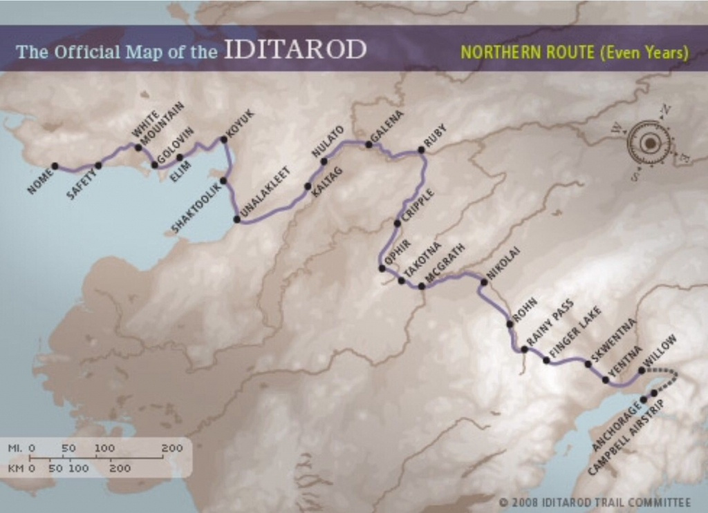 Printable Iditarod Trail Map Printable Maps