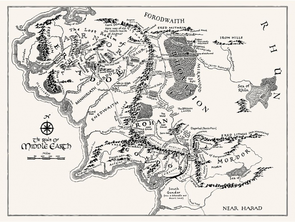 Printable Lord Of The Rings Map Printable Maps