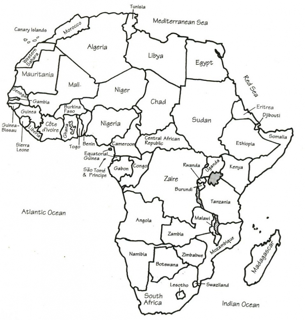 Printable Map Of Africa With Countries Labeled Printable Maps