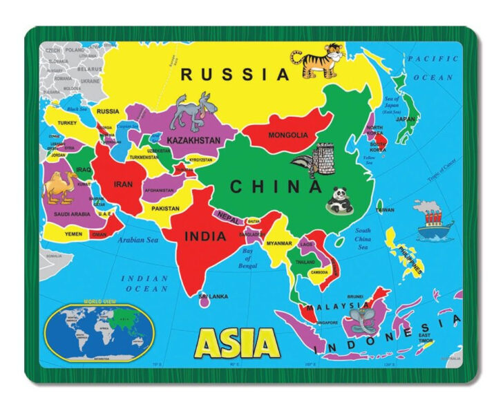 Printable Map Of Asia For Kids