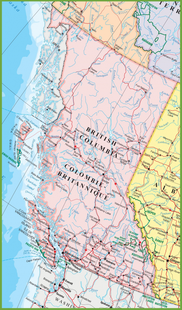 Printable Map Of Bc