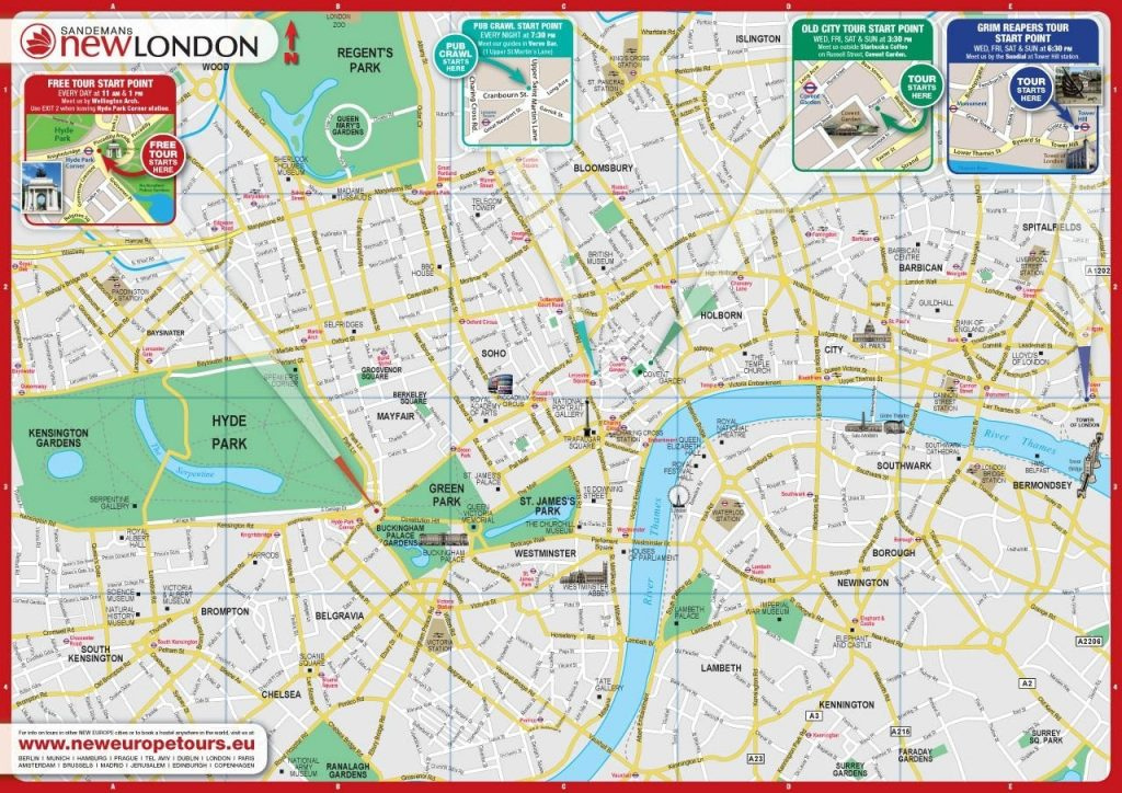 Printable Map Of Central London Globalsupportinitiative Printable 