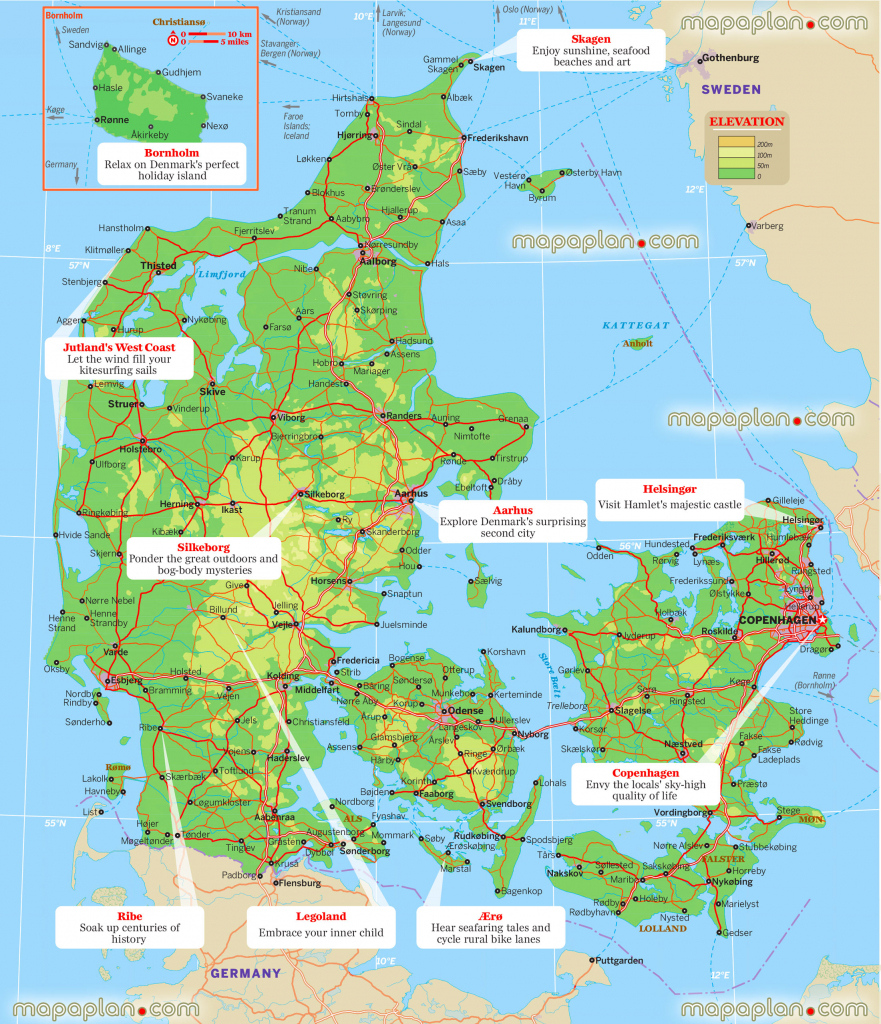 Printable Map Of Denmark Printable Maps