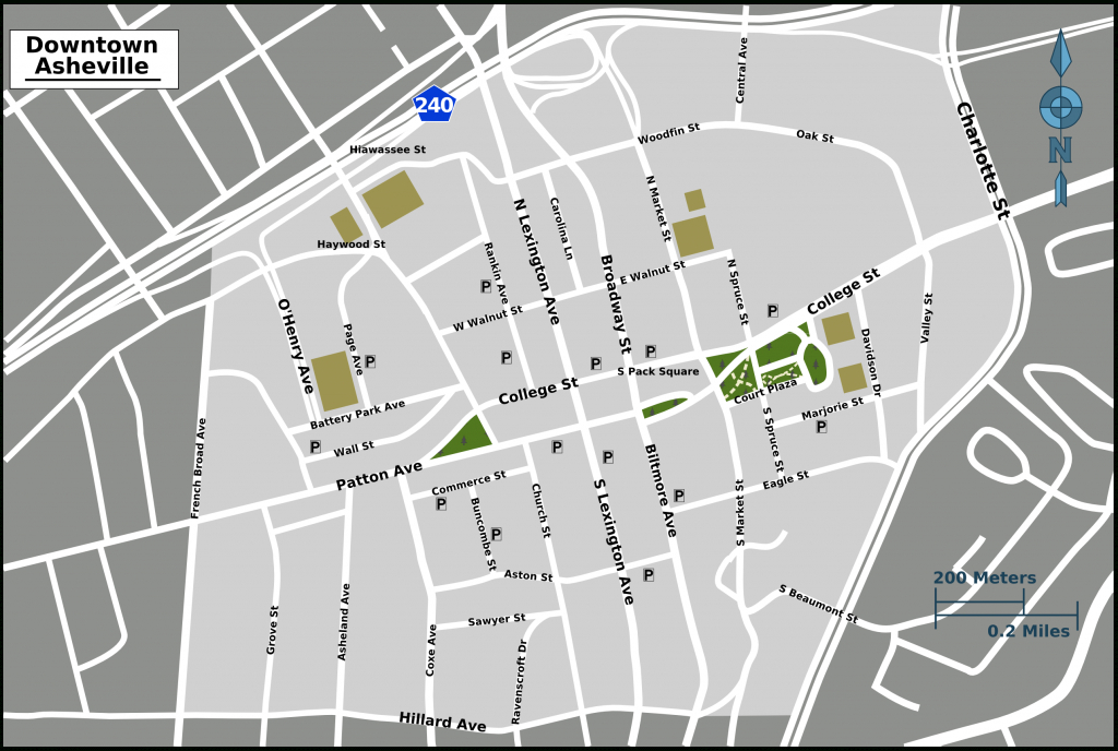 Printable Map Of Downtown Asheville Nc Printable Maps