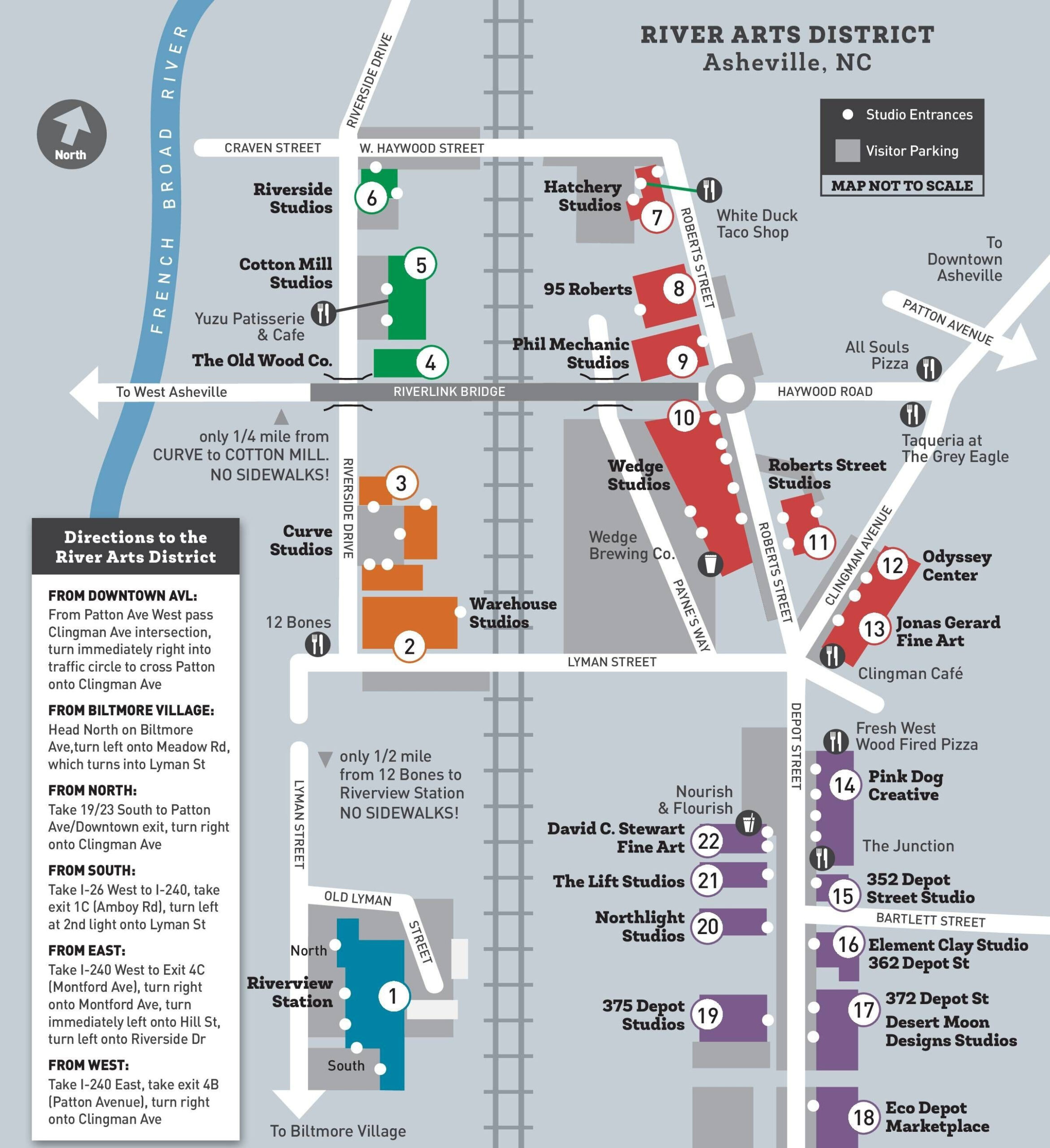 Printable Map Of Downtown Asheville Nc | Adams Printable Map