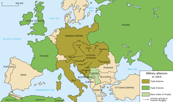 Map Of Europe 1914 Printable
