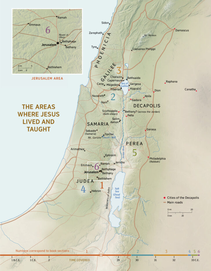 Printable Map Of Israel In Jesus Time | Adams Printable Map