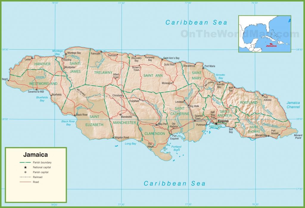 Printable Map Of Jamaica Printable Maps