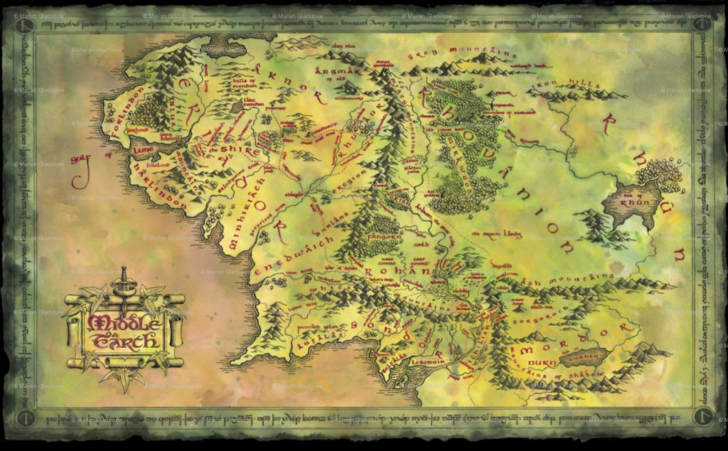 Printable Middle-Earth Map Pdf