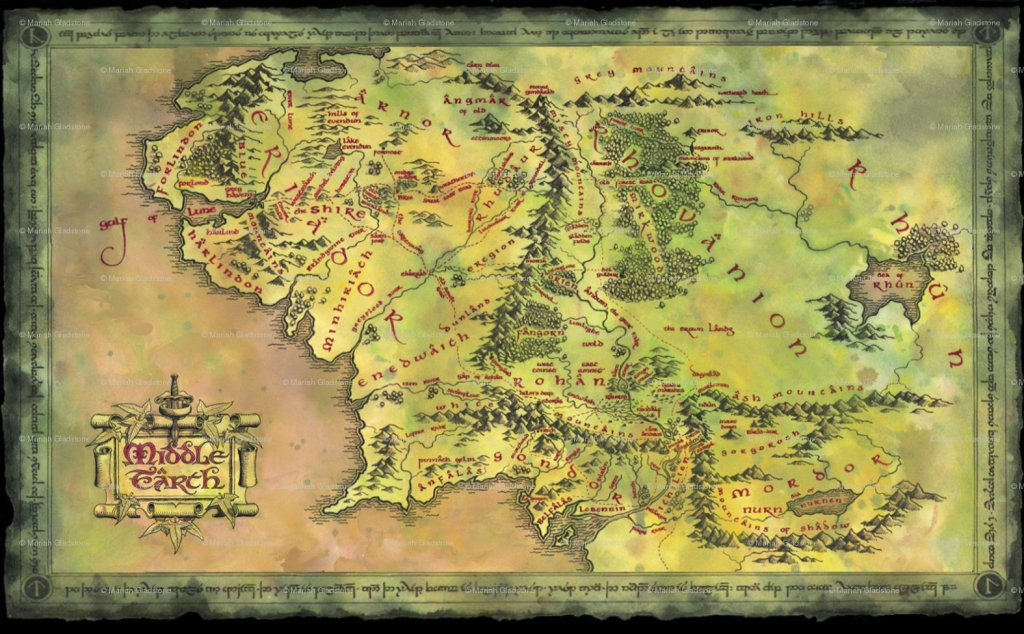 Printable Map Of Middle Earth Printable Maps