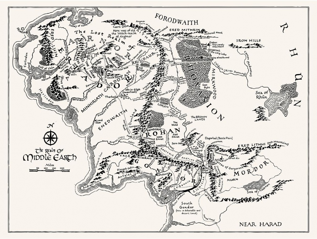 Printable Map Of Middle Earth Printable Maps