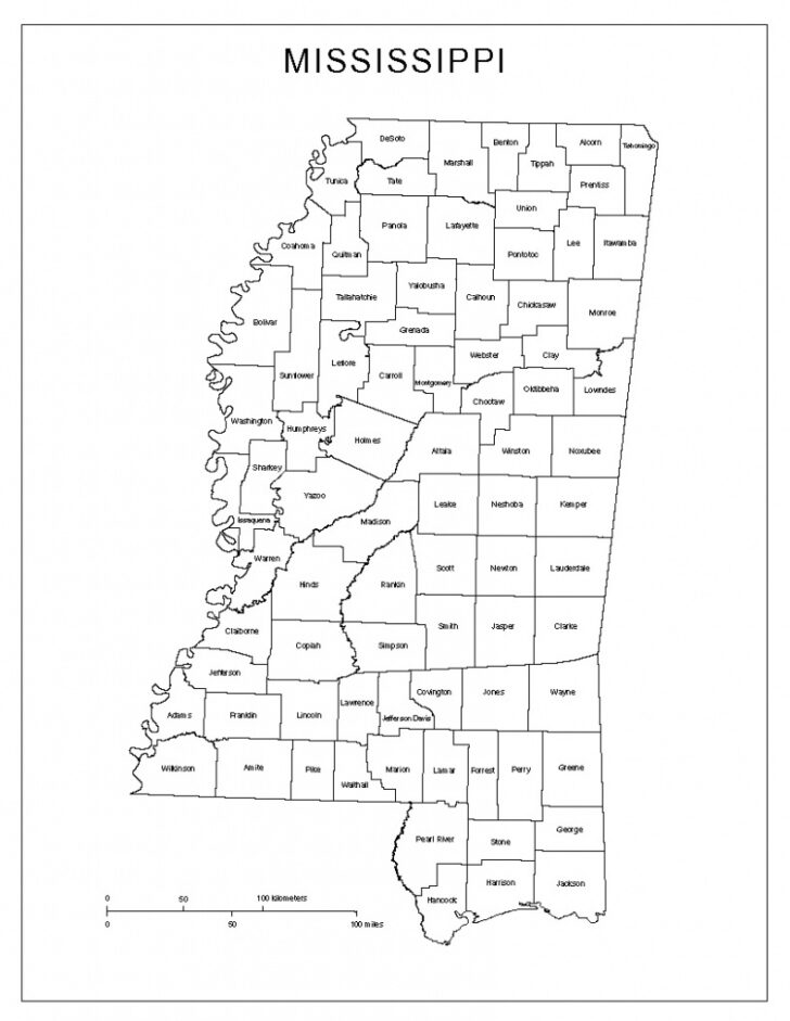 Free Printable Paper Maps Of Mississippi