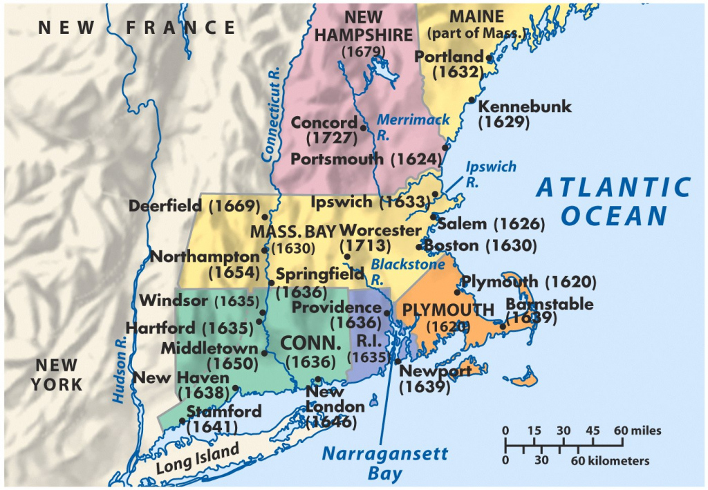 Printable Map Of New England Printable Maps