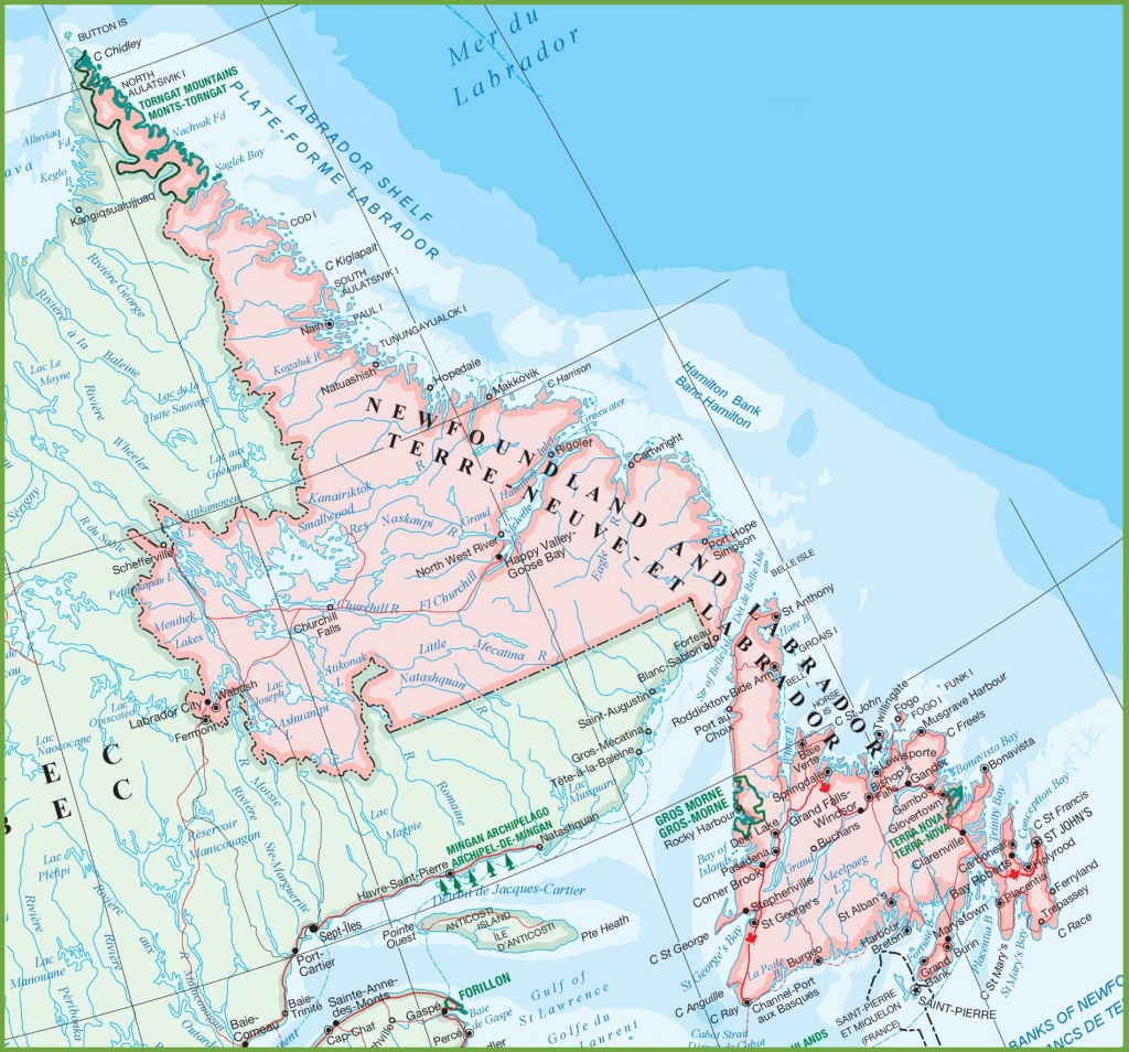 Printable Map Of Newfoundland Printable Maps