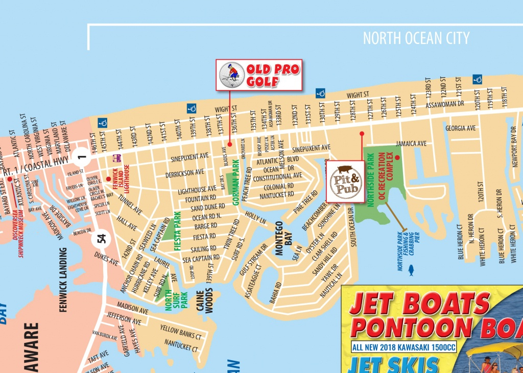 Printable Map Of Ocean City Md Boardwalk Printable Maps