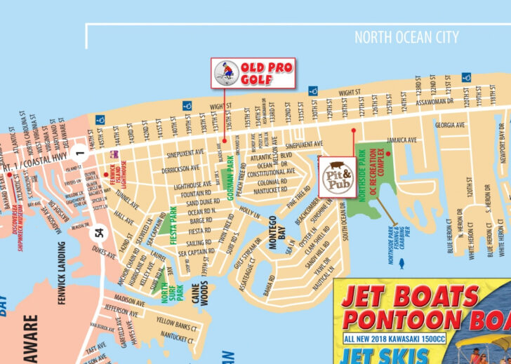 Printable Map Of Ocean City Md Boardwalk