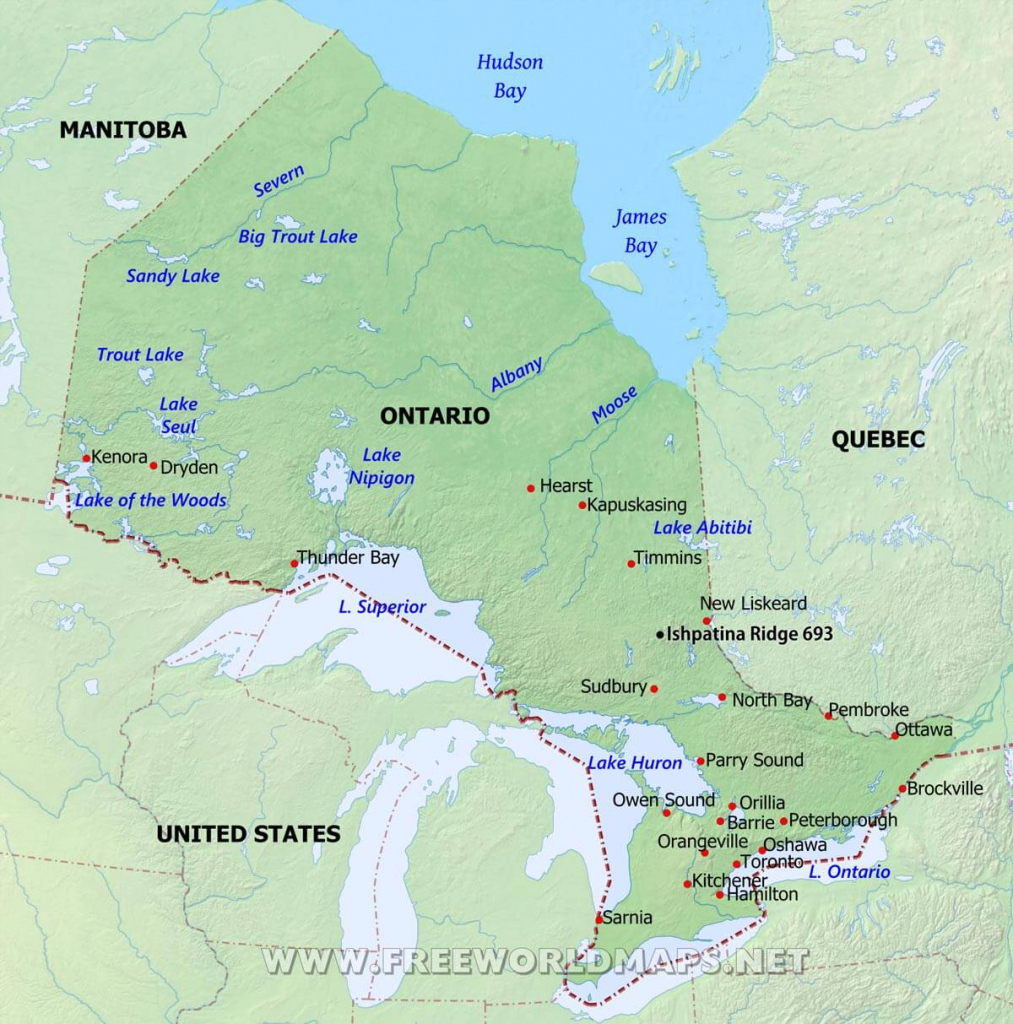 Printable Map Of Ontario Printable Maps