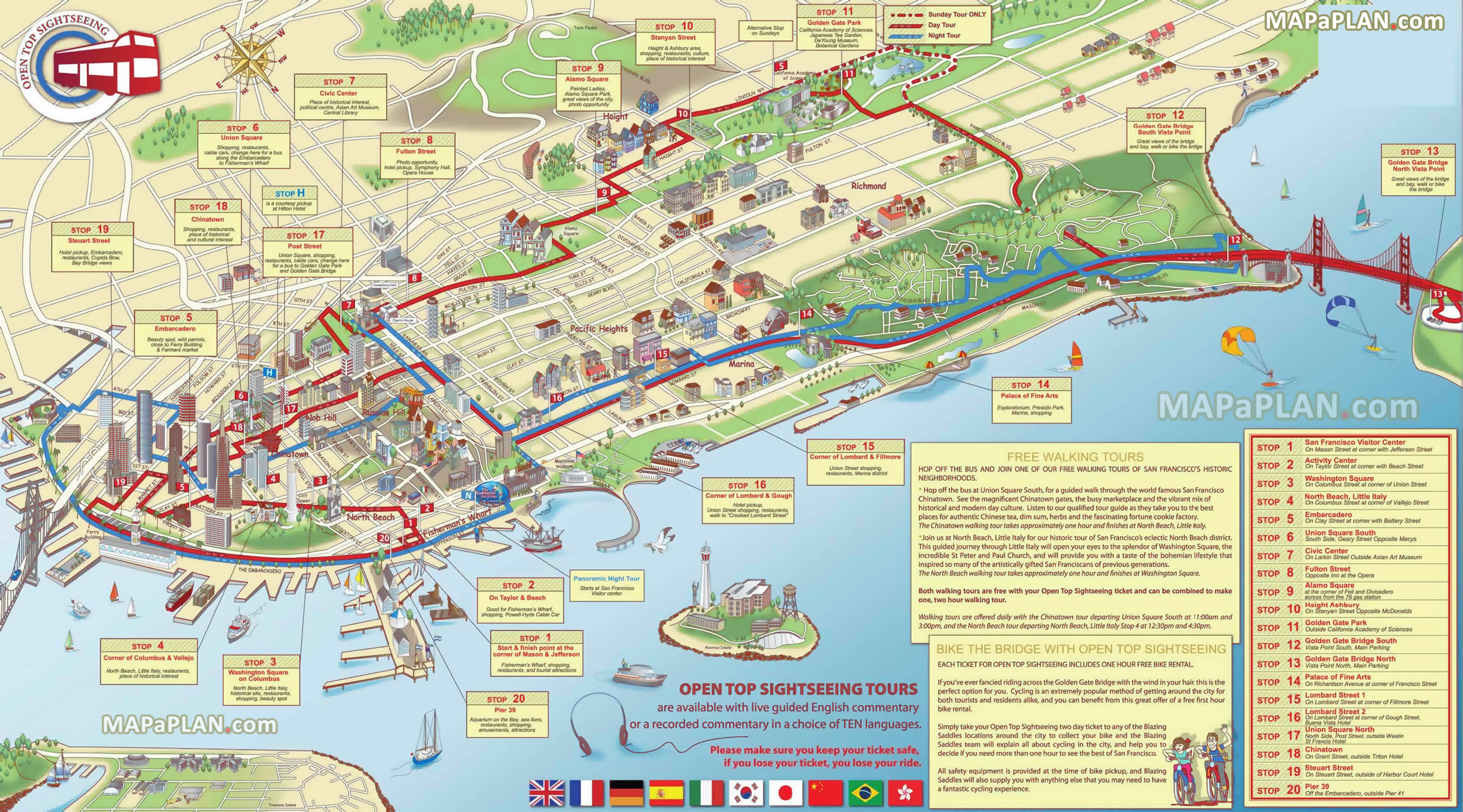 Printable Map Of San Francisco Tourist Attractions Printable Maps