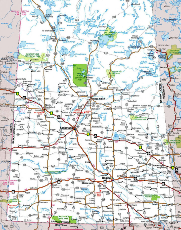 Road Map Of Saskatchewan Printable