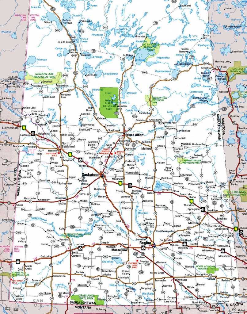 Printable Map Of Saskatchewan Printable Maps