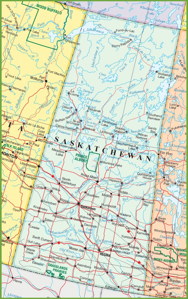 Printable Map Of Saskatchewan Printable Maps