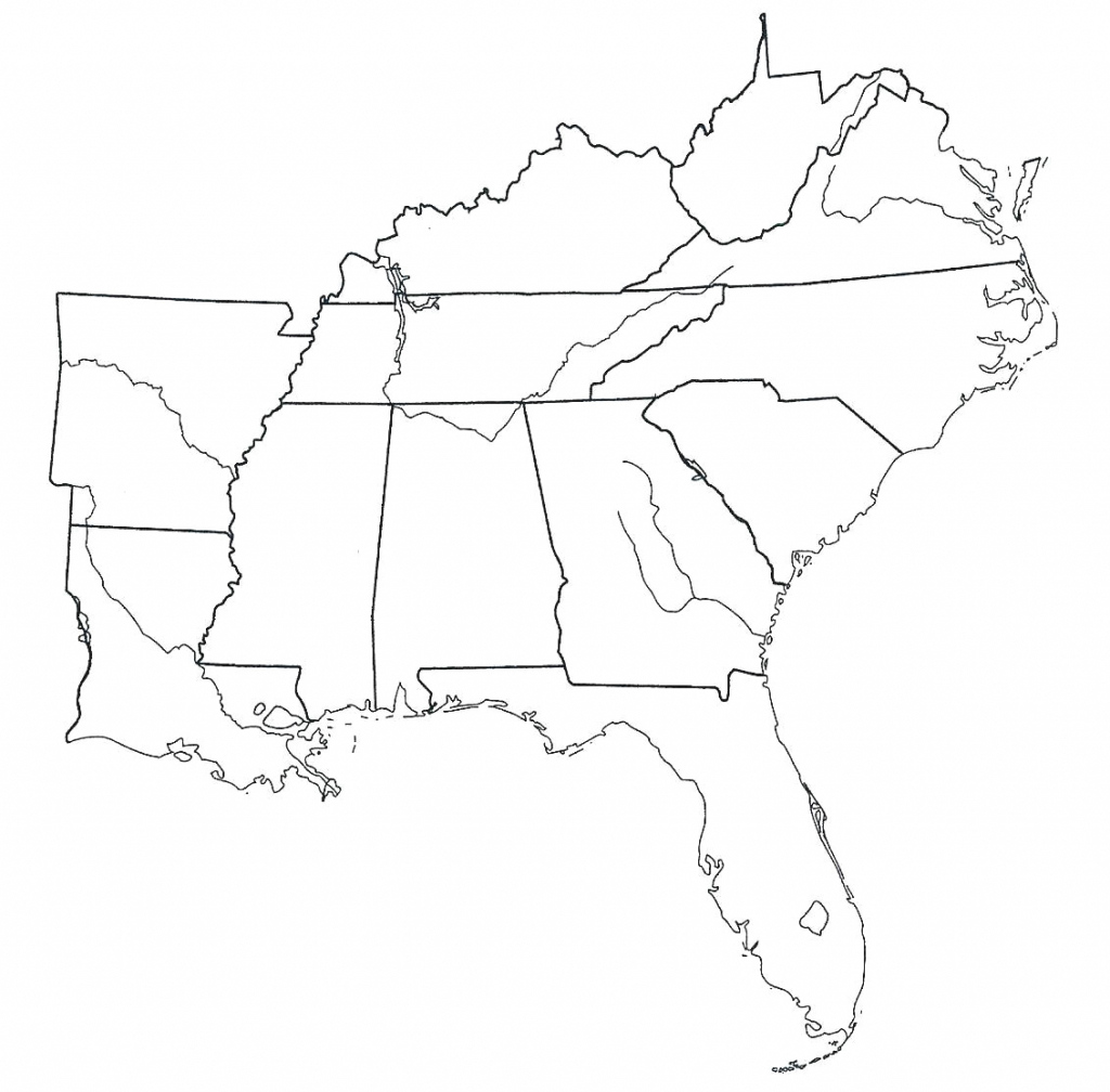 Printable Map Of Southeast United States Printable Maps