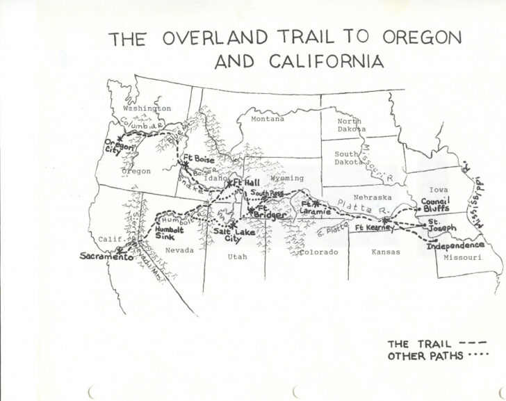 Printable Map Of The Oregon Trail