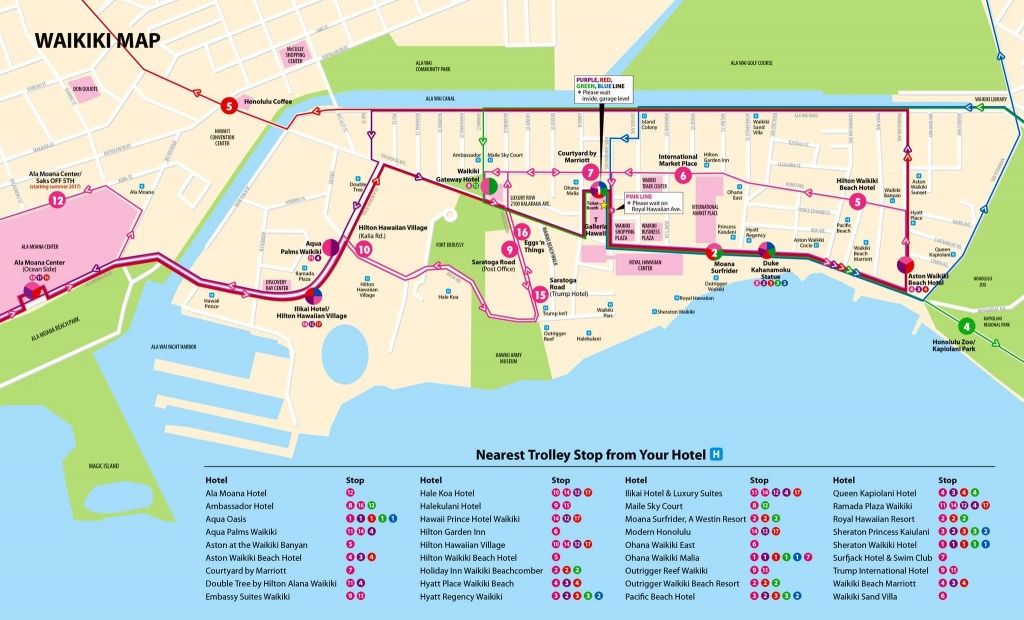 Printable Map Of Waikiki Printable Maps